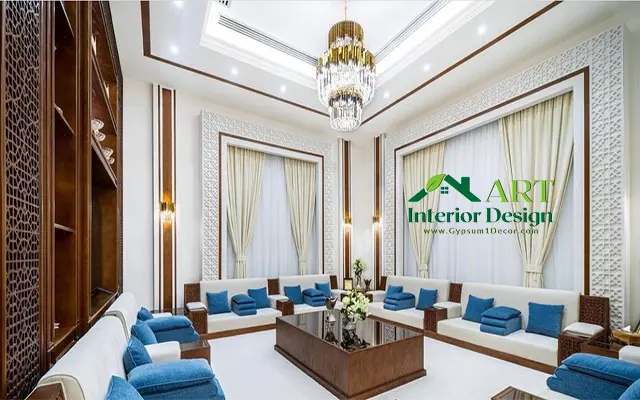 turquoise wooded arabic majlis